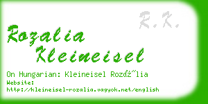 rozalia kleineisel business card